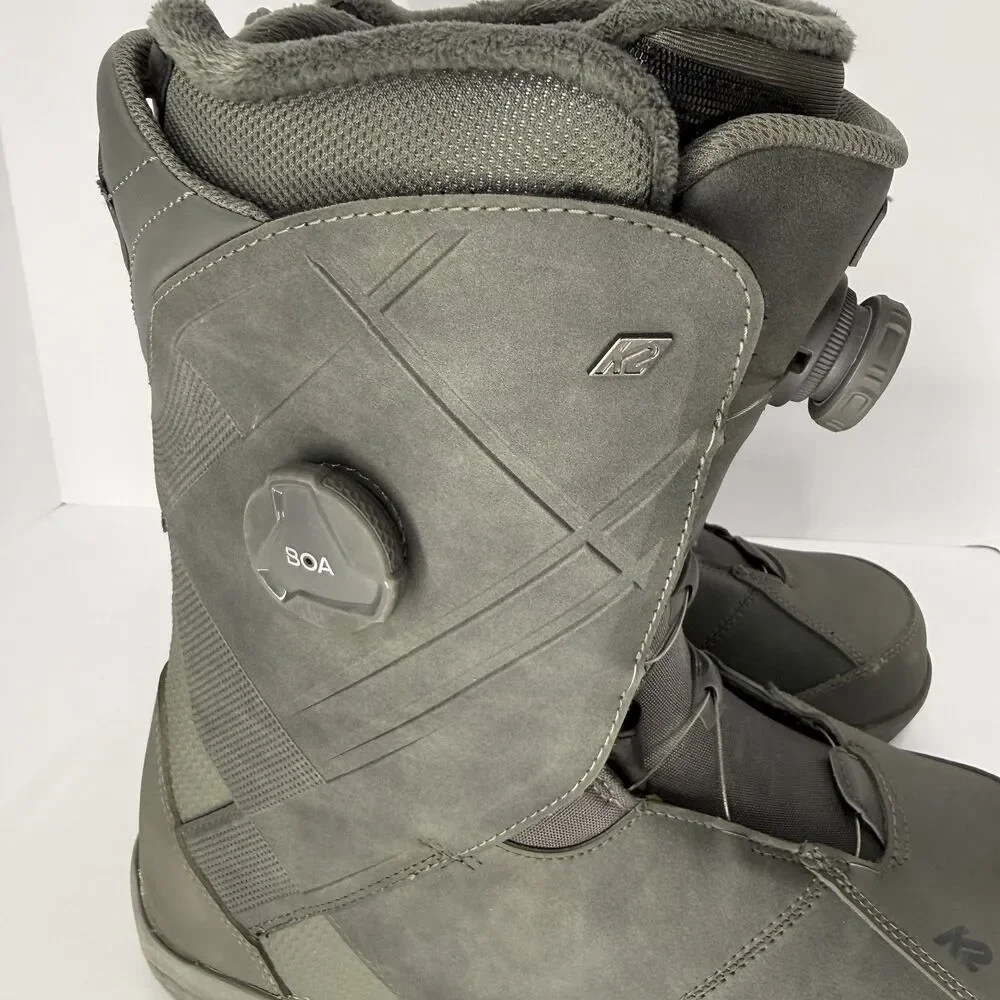K2 Maysis Snowboard Boots Mens 11 BOA Suede Flex Feel Intuition Foam Gray Logo